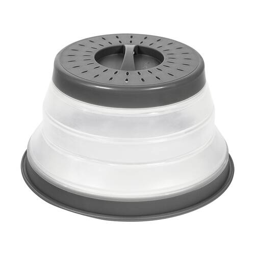 Tovolo Small Microwave Collapsible Food Cover Charcoal 21.5cm Diameter