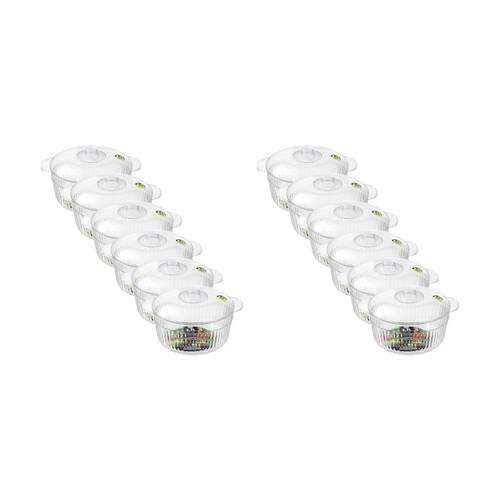 12x Lemon And Lime Crystal Vista Lidded Food Storage Bowl/Container 2.7L