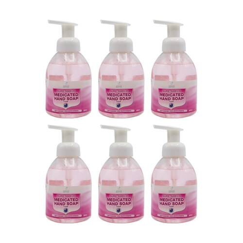 6PK Zexa Medicated Hand Soap Sure Shield Foam Soft Scent Rich Moisturiser 500ml