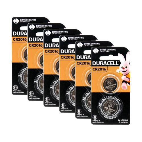 6x 2pc Duracell Lithium Single Use Coin Batteries Set CR2016 3V