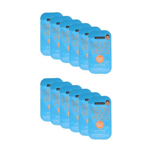 12PK Freeman Ghosted Clean Pores Neon Vibes Peel Off Face Mask Kakadu Plum