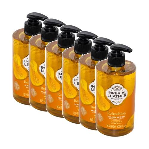 6PK Imperial Leather Refreshing Antibacterial Hand Wash Mandarin & Neroli 500ml