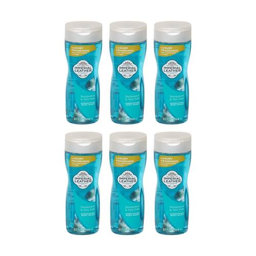 6PK Imperial Leather Body Wash Energising Bergamot & Sea Salt 500ml