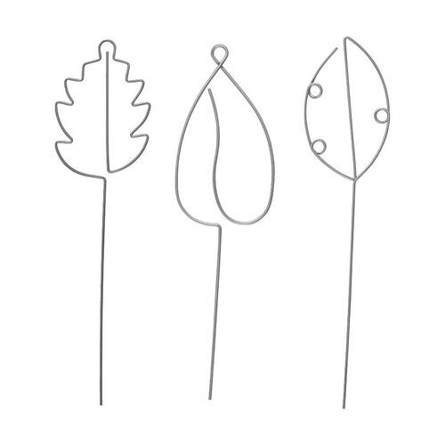 3pc Annabel Trends Garden Sprout Indoor Plant Stakes 100% Iron 38cm