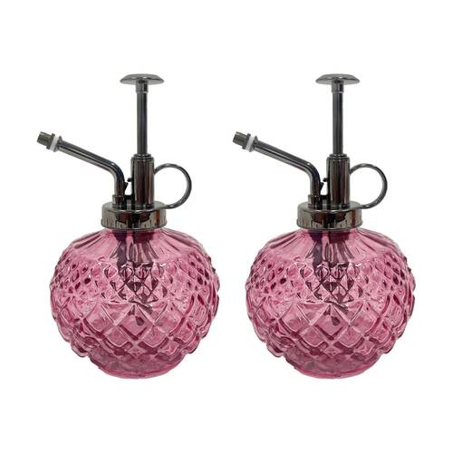 2PK Annabel Trends Diamond Plant Gardening Mister Spray Bottle Pink