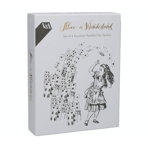 Victoria And Albert Alice In Wonderland Set Of 4 Tea Spoons Stainless Steel