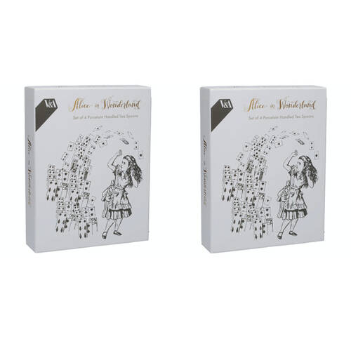2PK Victoria And Albert Alice In Wonderland Set Of 4 Tea Spoons Stainless Steel