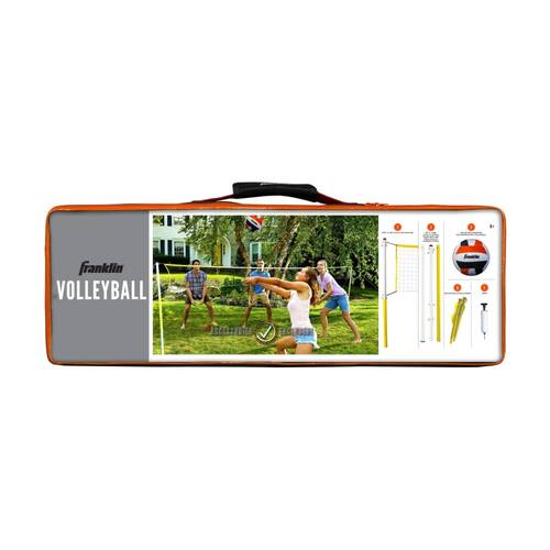 Franklin Family Volleyball Set W/ Net Pole Pump Ground Stakes Multicolour