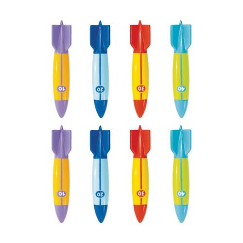 2x 4pc Intex Underwater Torpedoes Set Dive Toys Activity Game Assorted 6y+