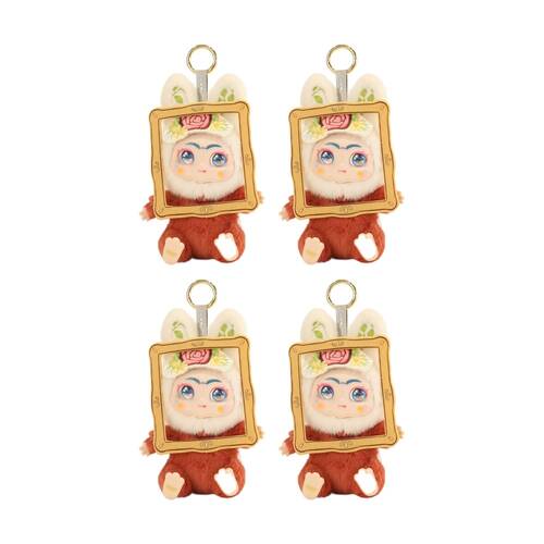4PK Centel Kimmon Explore Famous Paintings Blind Box Plush Keychain Assorted