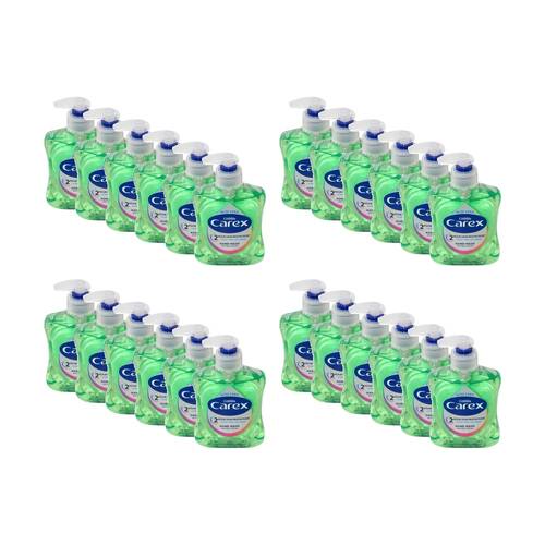 24PK Carex 2h Protection Antibacterial Liquid Hand Wash Aloe Vera 250ml