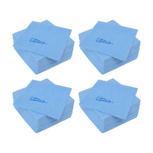 4x 20pc Edco Merritex Heavy Duty Absorbent Commercial Grade Cloths 40x40cm Blue