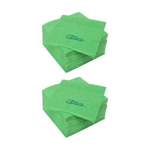 2x 20pc Edco Merritex Heavy Duty Absorbent Commercial Grade Cloths 40x40cm Green