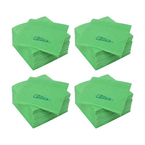 4x 20pc Edco Merritex Heavy Duty Absorbent Commercial Grade Cloths 40x40cm Green