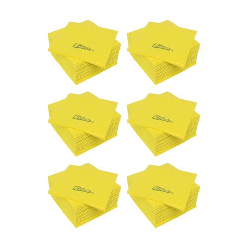 6x 10pc Edco Merritex Heavy Duty Absorbent Commercial Grade Cloths 40x40cm Yel