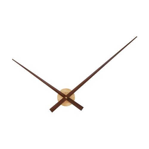 NeXtime Hands Wall Clock Aluminium Matte Finish Home Decor Walnut 85cm