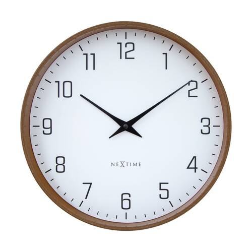 NeXtime Lyra Wall Clock Silent Analogue Hanging Home Decor White 30cm