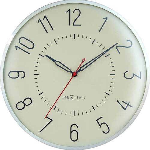 NeXtime Rotterdam Wall Clock Home Decor Silver & Light Green 30.5cm
