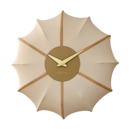 NeXtime Ultimo Wall Clock Silent Analogue Home Decor Champagne 50cm