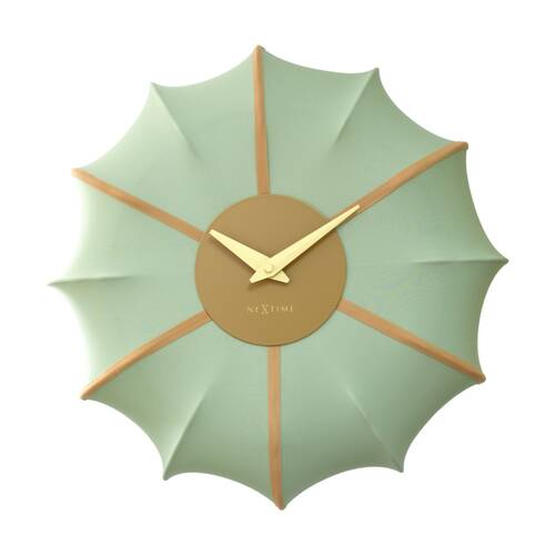 NeXtime Ultimo Wall Clock Silent Analogue Home Decor Green Pea 50cm