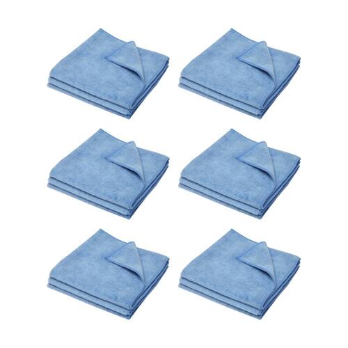 6x 3pc Edco Merrifibre Universal Chemical Free Microfibre Cloths Blue