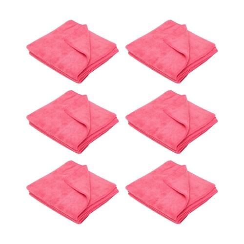 6x 3pc Edco Merrifibre Universal Chemical Free Microfibre Cloths Red