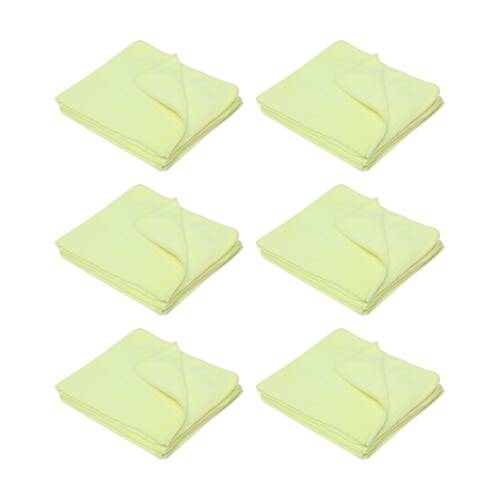 6x 3pc Edco Merrifibre Universal Chemical Free Microfibre Cloths Yellow