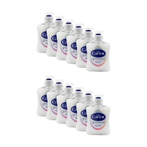 12PK Carex Hand Wash Antibacterial Moisture 2 Hour Skin Protection Pump 250mL