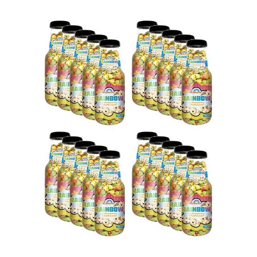 20PK Candy Cove Rainbow Popcorn Snack With Reusable Jar 260g 30x11cm