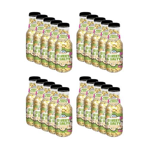 20PK Candy Cove Popcorn Salty & Sweet Flavour Snack In Reusable Jar 260g 30x11cm