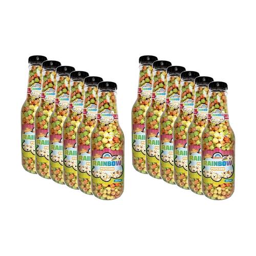 12PK Candy Cove Rainbow Popcorn Snack In Reusable Jar 580g 46x13cm