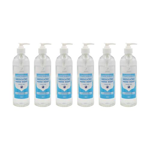 6PK Zexa Medicated Hand Soap Sure Shield Liquid Gel Fragrance Free 485ml