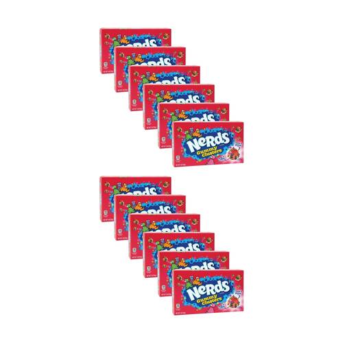 12PK Nerds Gummy Clusters Rainbow Theater Box Candy Lollies 85g