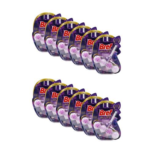 12PK Bref Deluxe Limited Edition Toilet Cage Rim Block 50g Midnight Bouquet