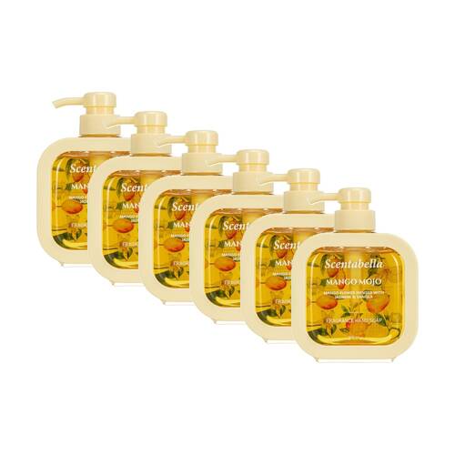 6PK Scentabella Scented Cleansing Hand Soap 300mL Mango Mojo
