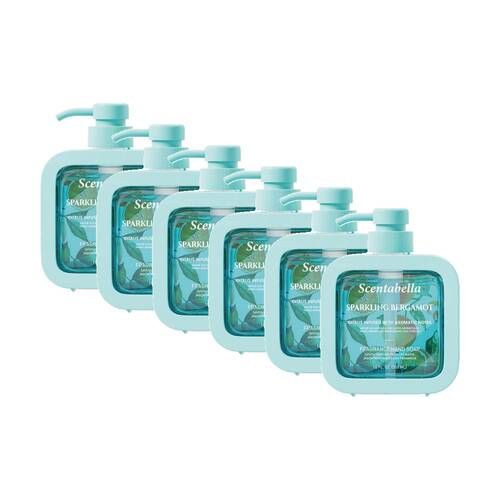 6PK Scentabella Scented Cleansing Hand Soap 300mL Citrus Infused Aromatic Notes
