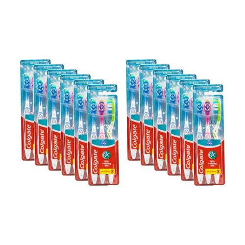 12x 3pc Colgate Max White Toothbrushes Value Pack W/ Polishing Stars Medium