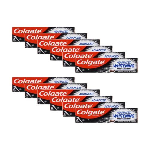 12PK Colgate Advanced Whitening Charcoal Toothpaste Dental Oral Health Care 180g
