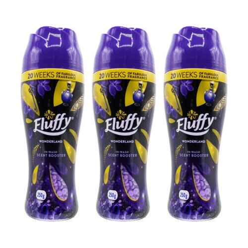 3PK Fluffy In Wash Scent Booster Wonderland Laundry Fragrance 250g