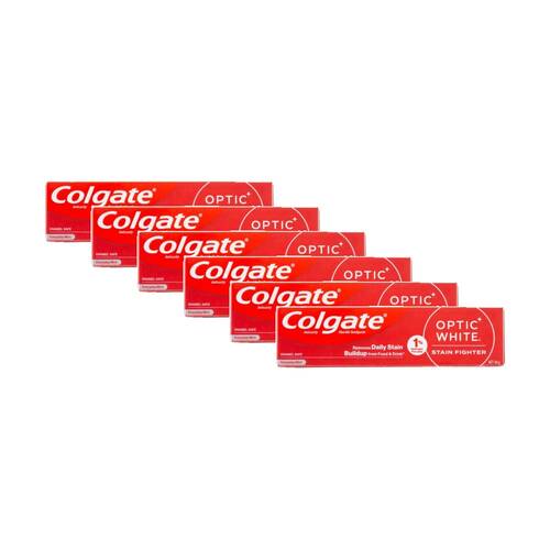6PK Colgate Optic White Stain Fighter Oral Toothpaste 140g Everyday Mint