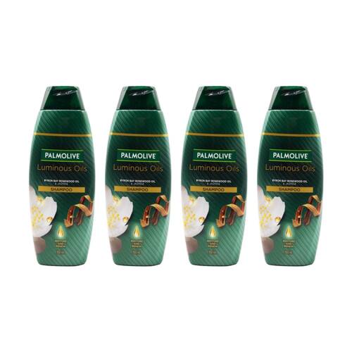 4PK Palmolive Shampoo Luminous Oils Byron Bay Rosewood Oil And Jasmine 350mL