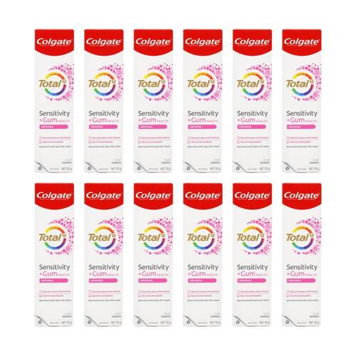 12PK Colgate Toothpaste Total 12 Sensitivity And Gum Health Protection 115g
