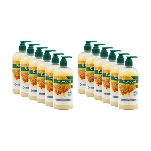 12PK Palmolive Naturals Milk & Honey Hand Wash W/ Vitamin E 500ml
