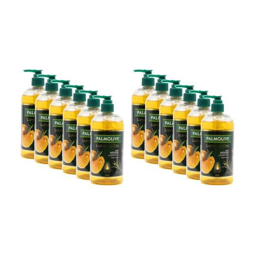 12PK Palmolive Hand Wash Luminous Oils Revitalise Glow Mandarin Rosemary 500mL