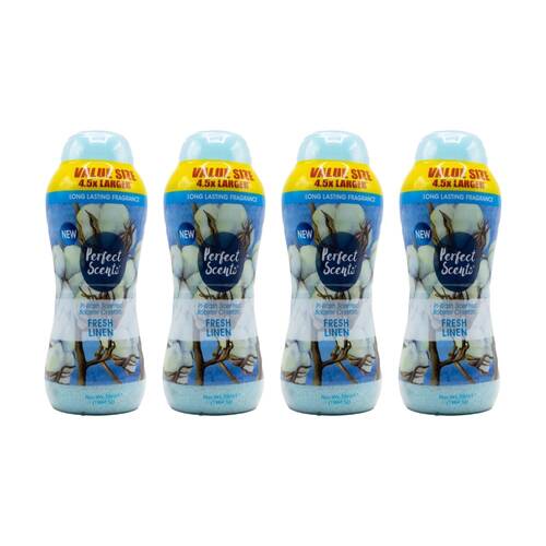 4PK Perfect Scents In Wash Scented Booster Crystals 1984.5g Fresh Linen