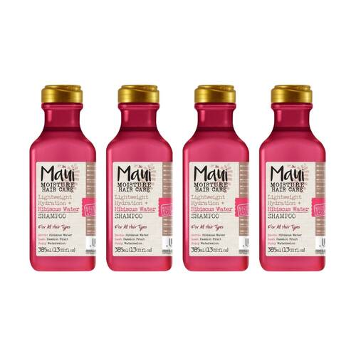 4PK Maui Moisture Daily Hydration Shampoo All Hair Types 385mL Hibiscus Water