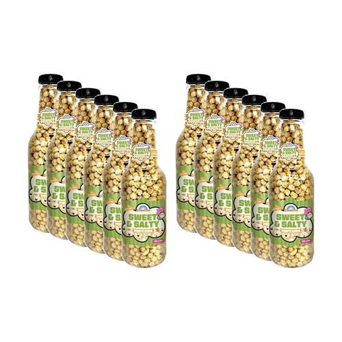12PK Candy Cove Popcorn Sweet Salty Flavour In Reusable Jar 580g 46x13cm
