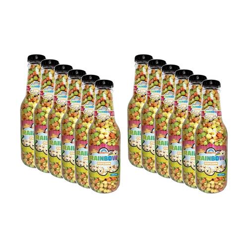 12PK Candy Cove Popcorn Rainbow Flavour In Reusable Jar 900g 53x16cm