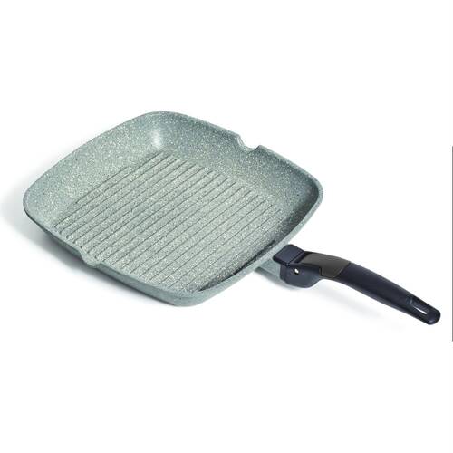 Campfire Compact Grill Pan Lightweight Diecast Aluminium Non Stick 28cm