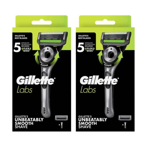 2PK Gillette Labs Razor Handle And Cartridge Unbeatably Smooth Shave
